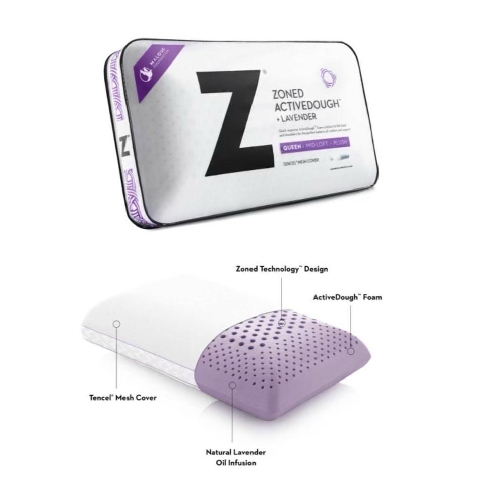 New Malouf Zoned Active Dough Queen Pillow.